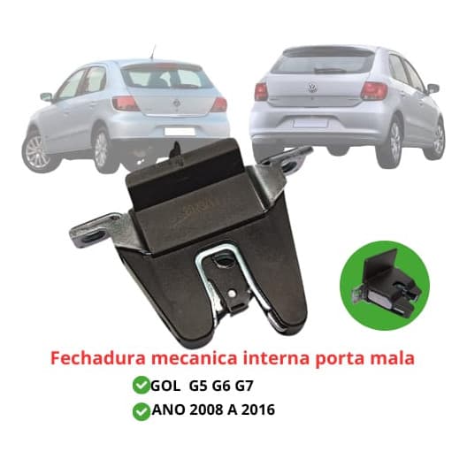 Fechadura Mecânica Tampa Traseira Porta Mala Gol G5 G6 G7 G8