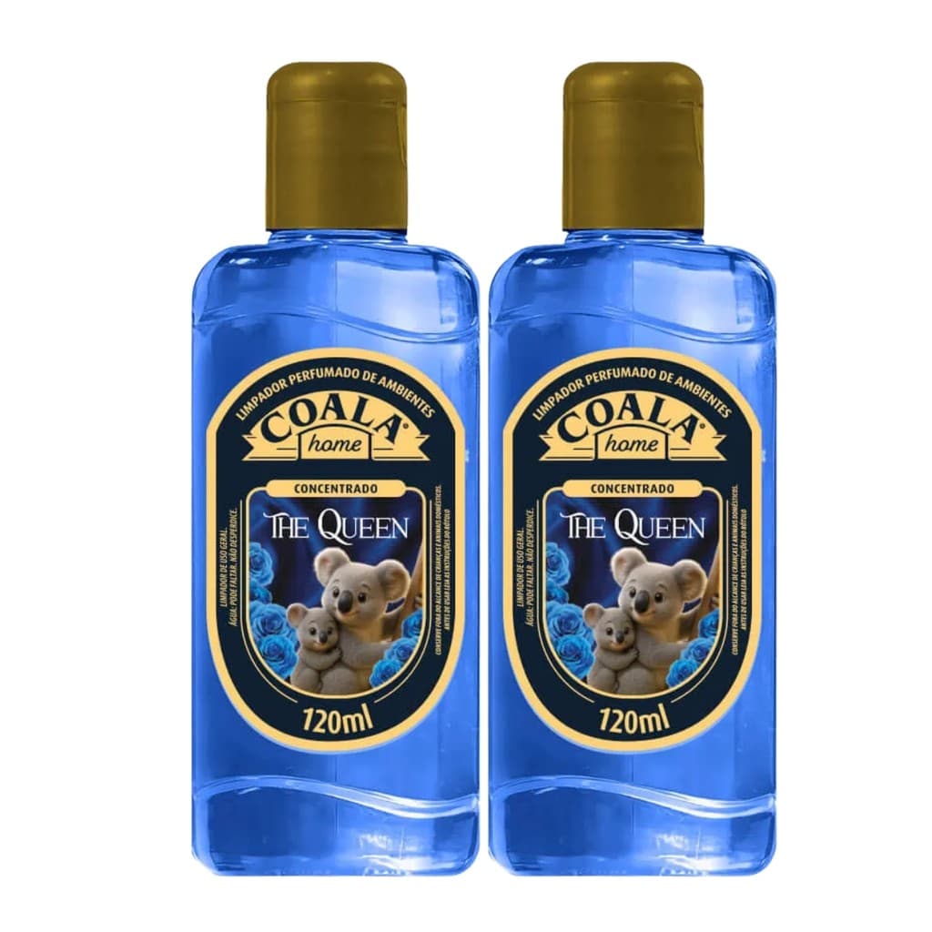 KIT C/2 LIMPADOR PERFUMADO COALA THE QUEEN CONCENTRADO 120ML