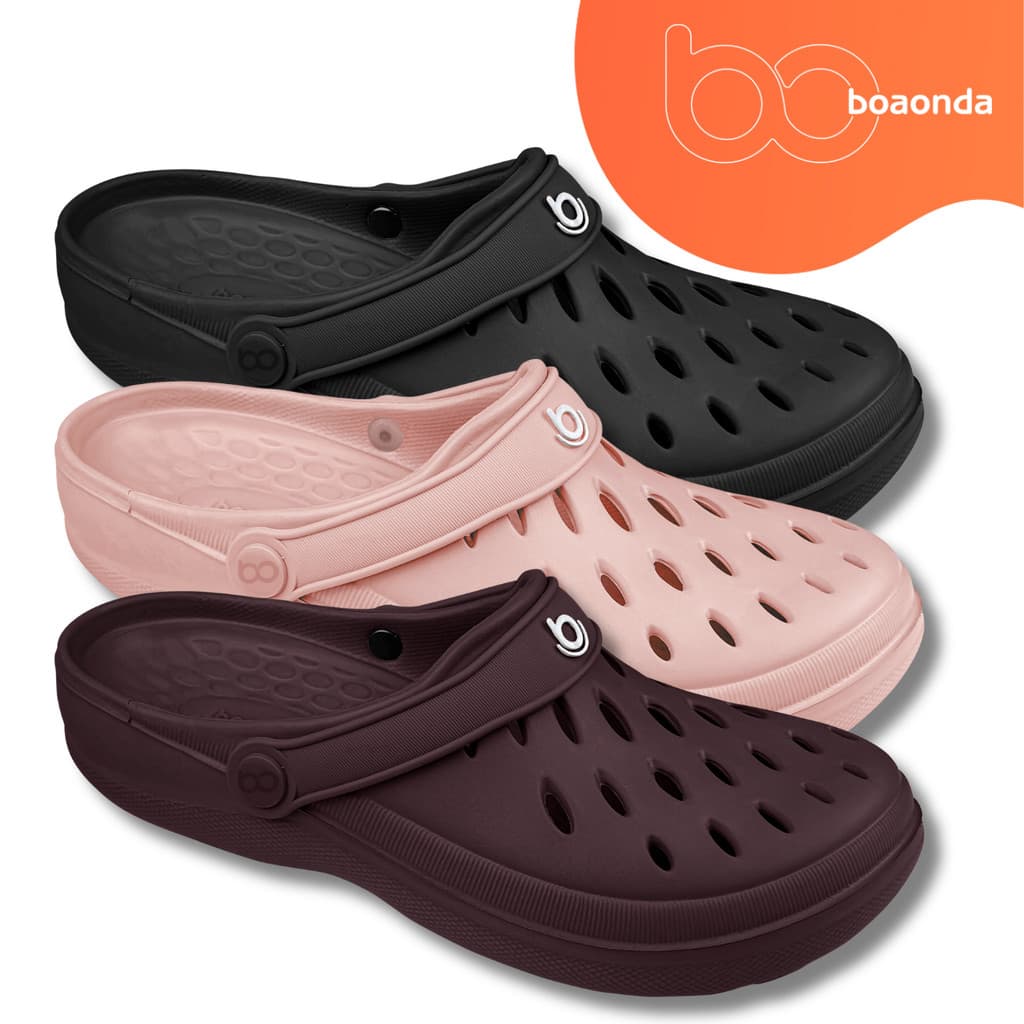 Chinelo Babuche Feminino Boaonda Easy Clog LiteSense Ultra Leve EVA Ortopédico Macio Nuvem Original