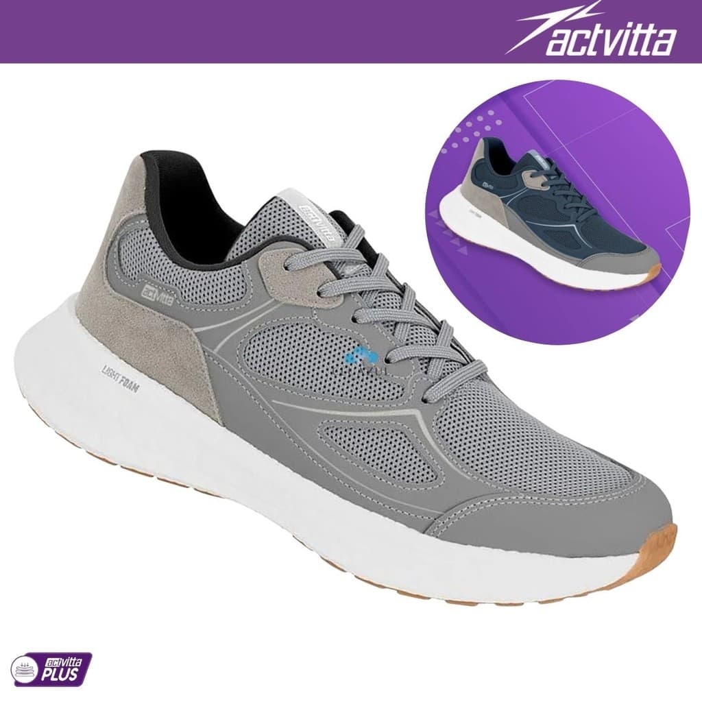 Tênis Esportivo Masculino Actvitta Confortável Corrida Casual Solado Macio Light Foam