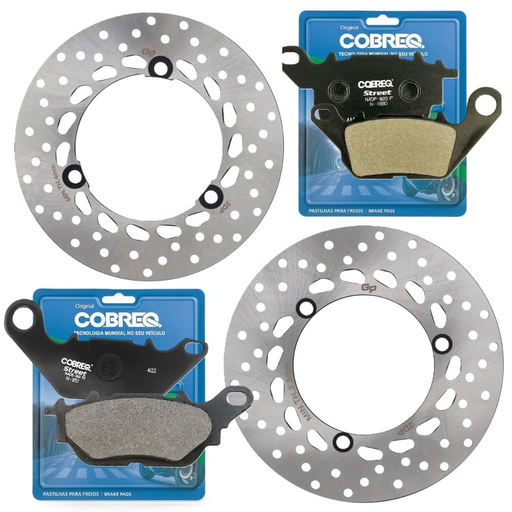 Kit Discos de Freio Nmax 160 Abs 2017-2026 + Pastilhas Cobreq