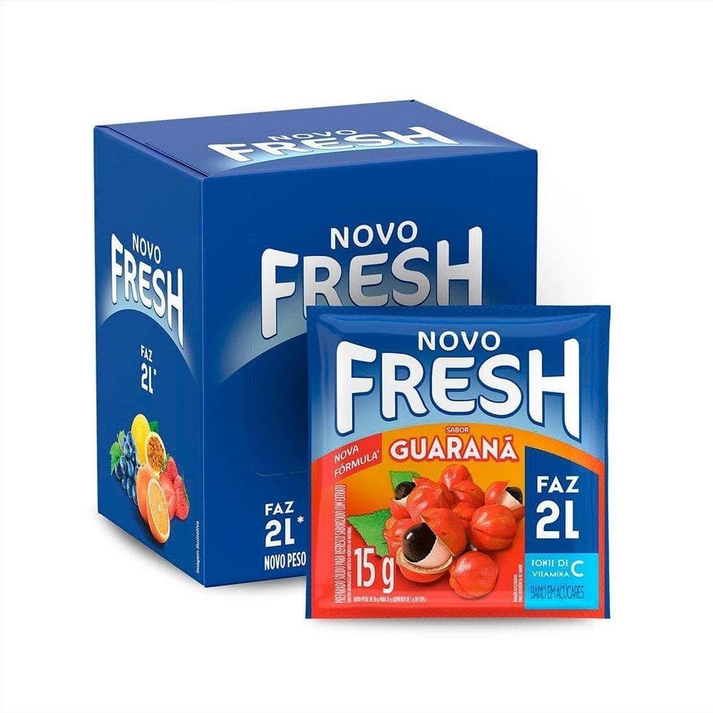 Refresco em Pó Fresh Guaraná 15g Display com 15 Unidades