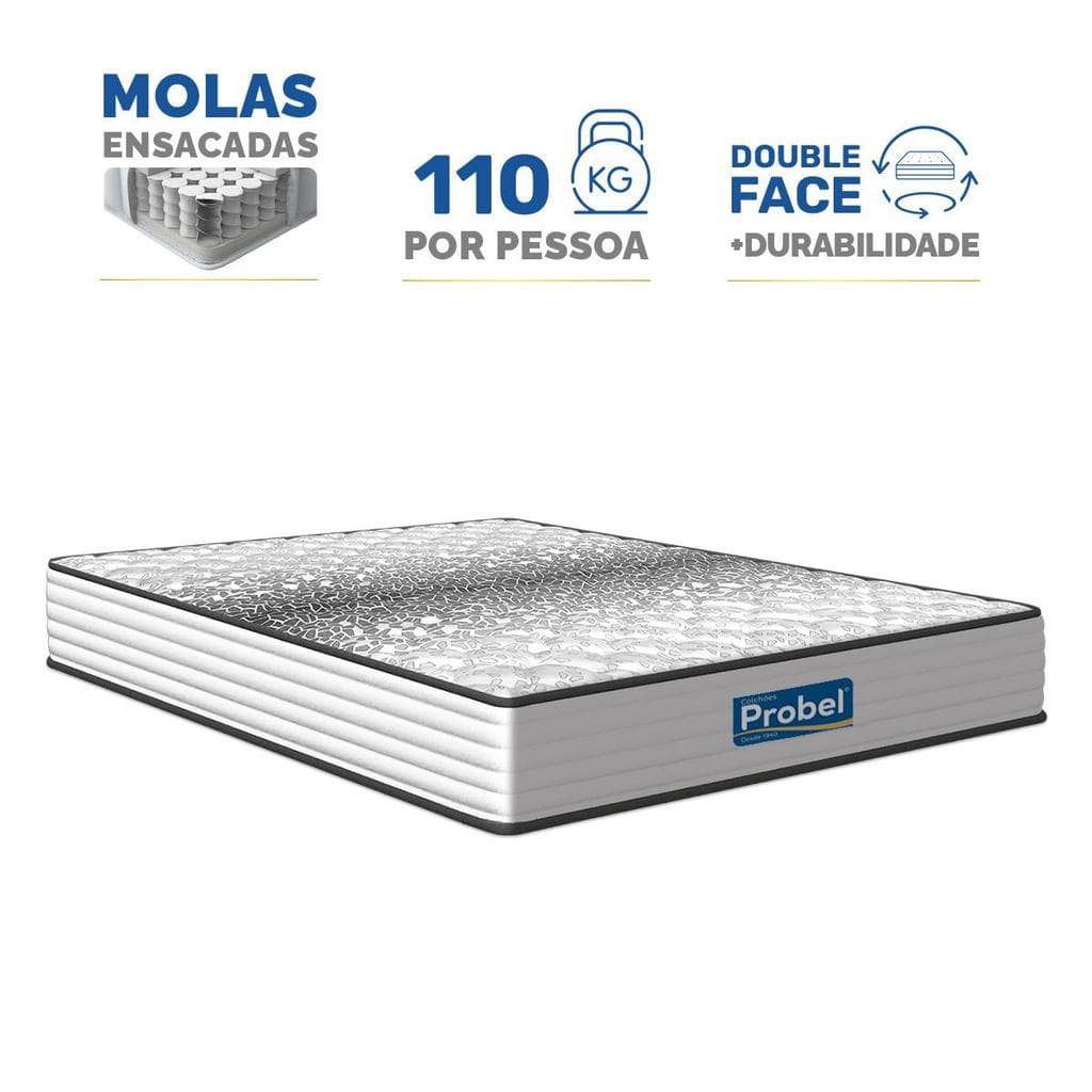 Colchão de Molas Ensacadas Double Face Essence Probel Queen 158cm