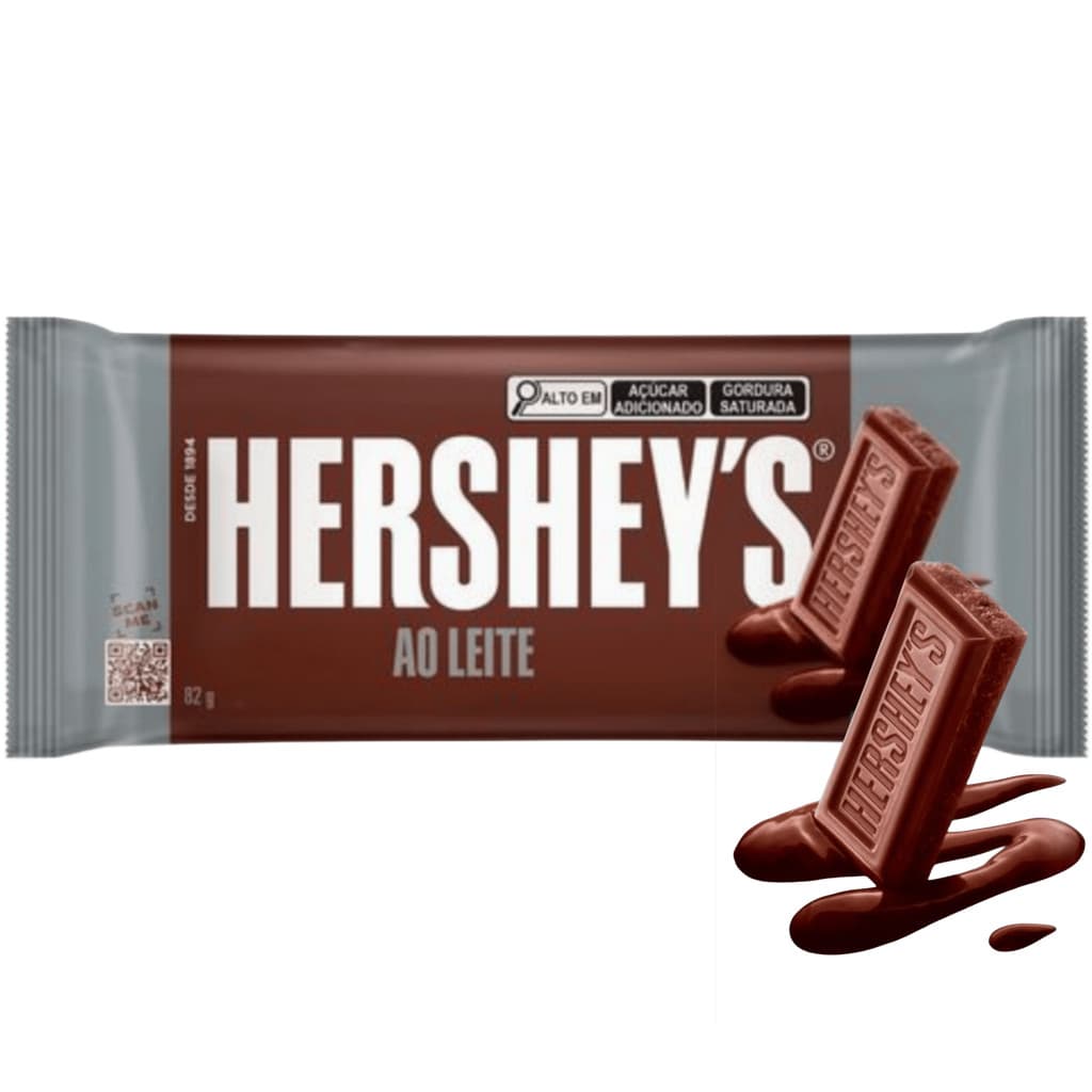 Hershey's Barra de chocolate ao leite 82g
