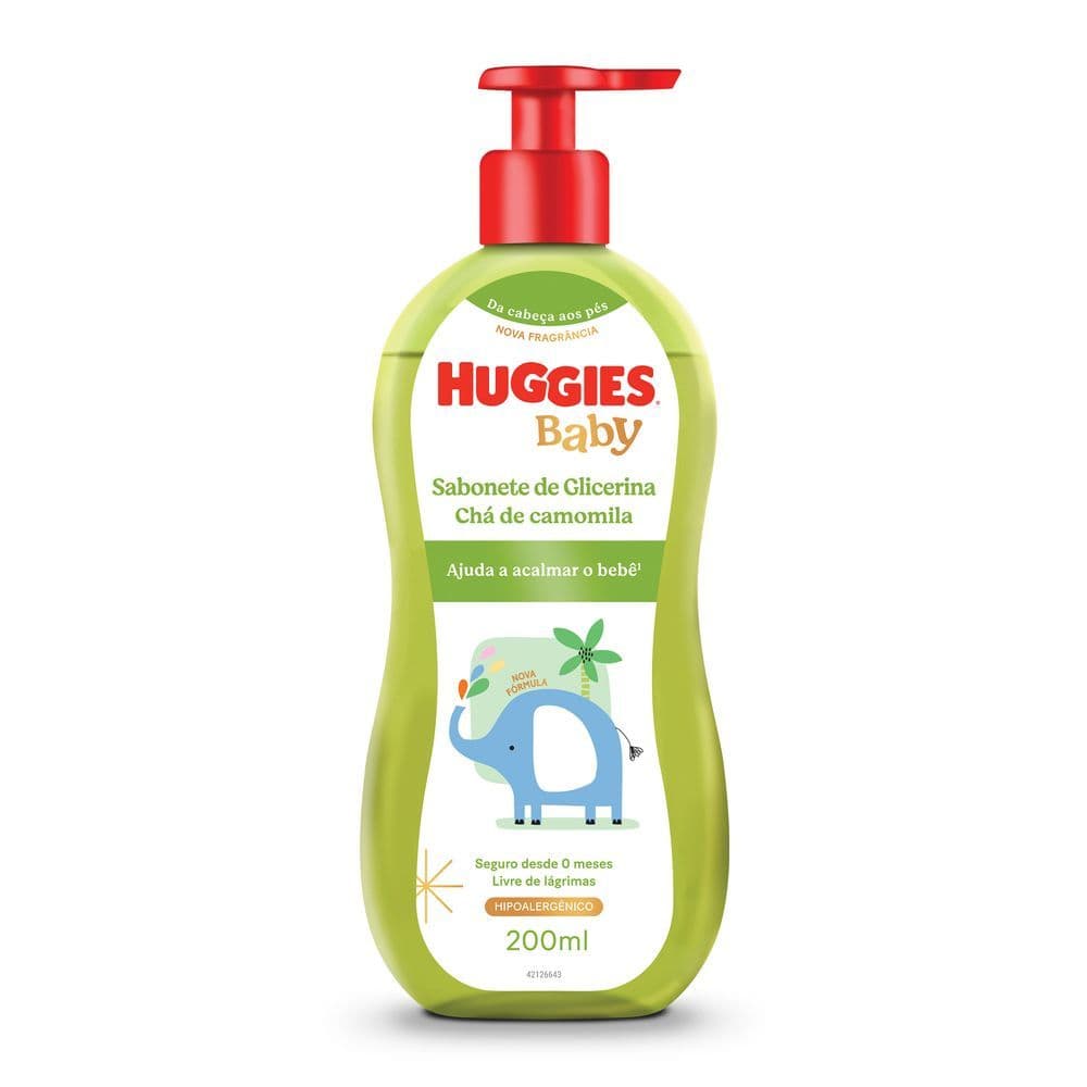 Sabonete Líquido Huggies glicerina para bebê camomila – 200ml