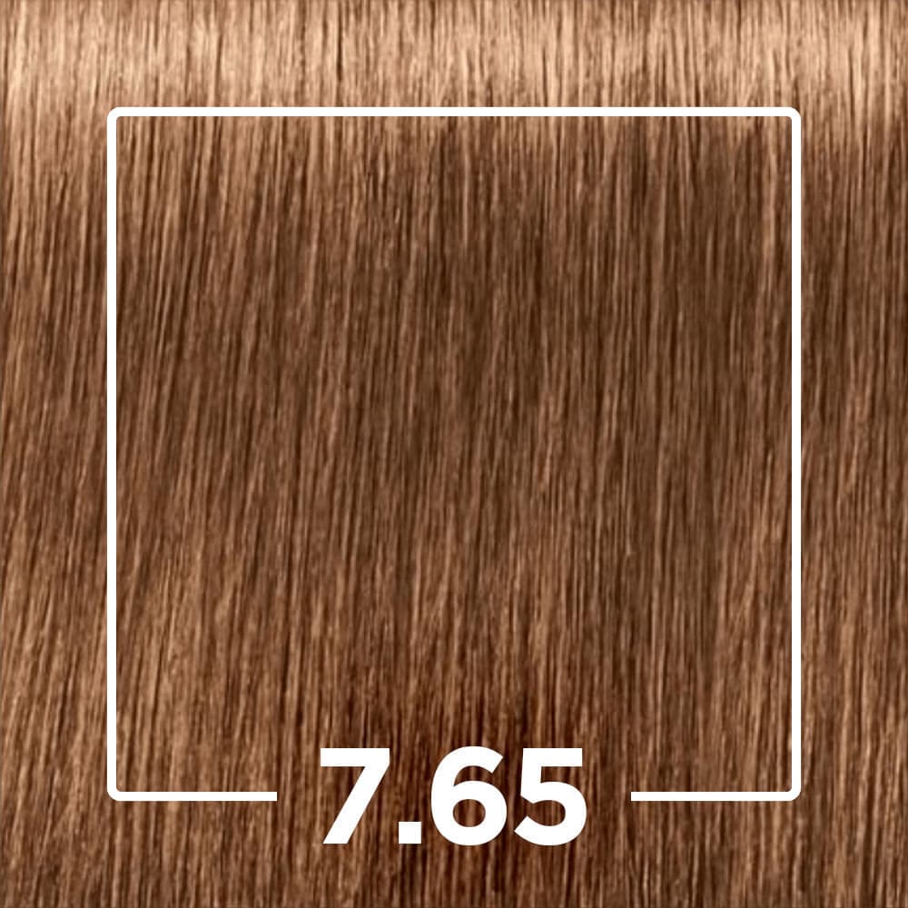 Tintura Profissional Igora Louro Médio Marrom Dourado 7.65