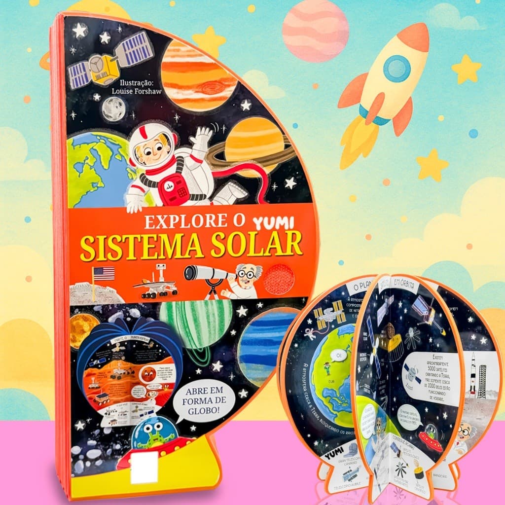 Livro Globo Premium 3D : Explore O Sistema Solar | Leitura Interativa Educativa Para Crianças