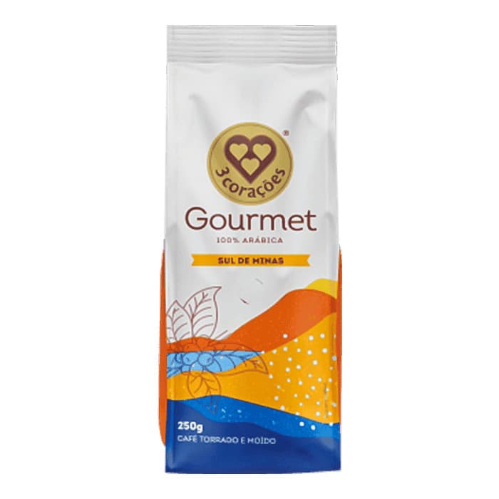 3 Corações Café torrado e moído sul de minas gourmet 250g