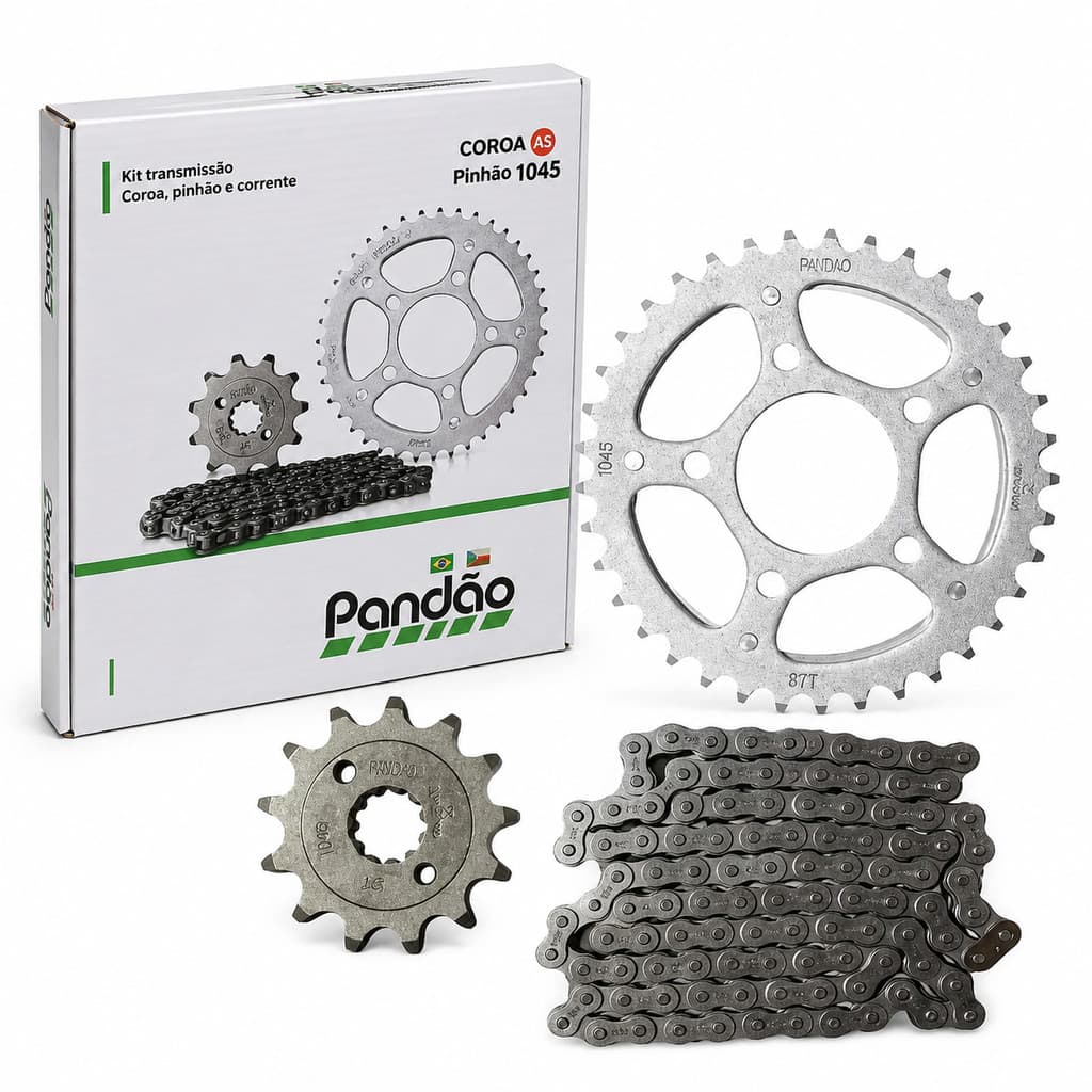 Kit Relação Transmissão Andamento Tração Honda CBX 250 Twister 2001 até 2008 Similar Original