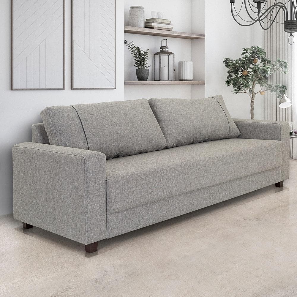 Sofá 4 Lugares Herval Clean Cinza, 230 cm