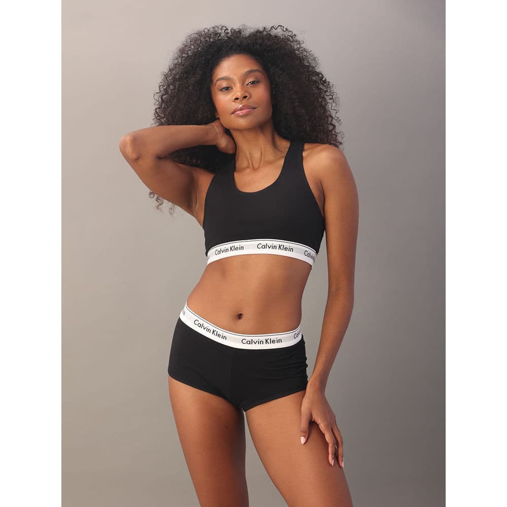 Top Feminino Nadador Básico Elástico Com Logo Underwear Calvin Klein - Preto