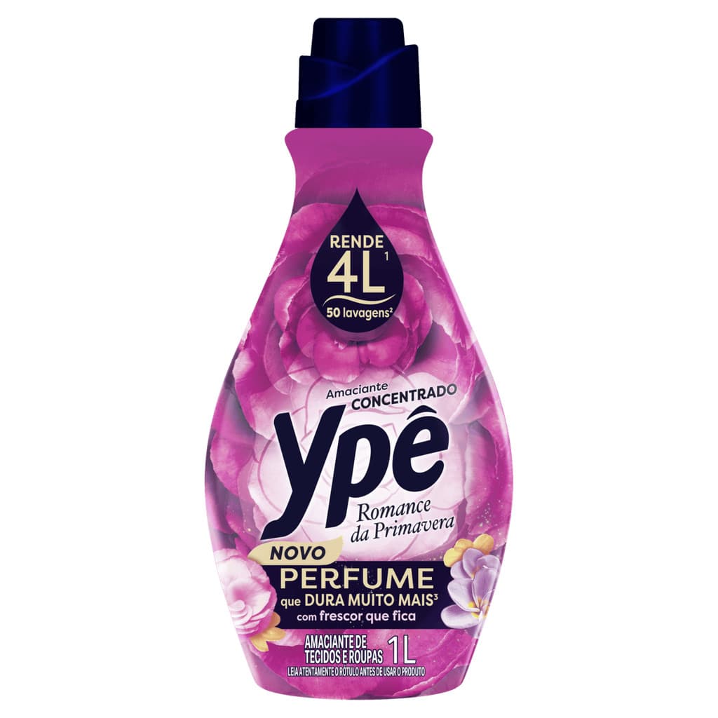 Ypê Amaciante de Roupa Concentrado Pink Garden 1L