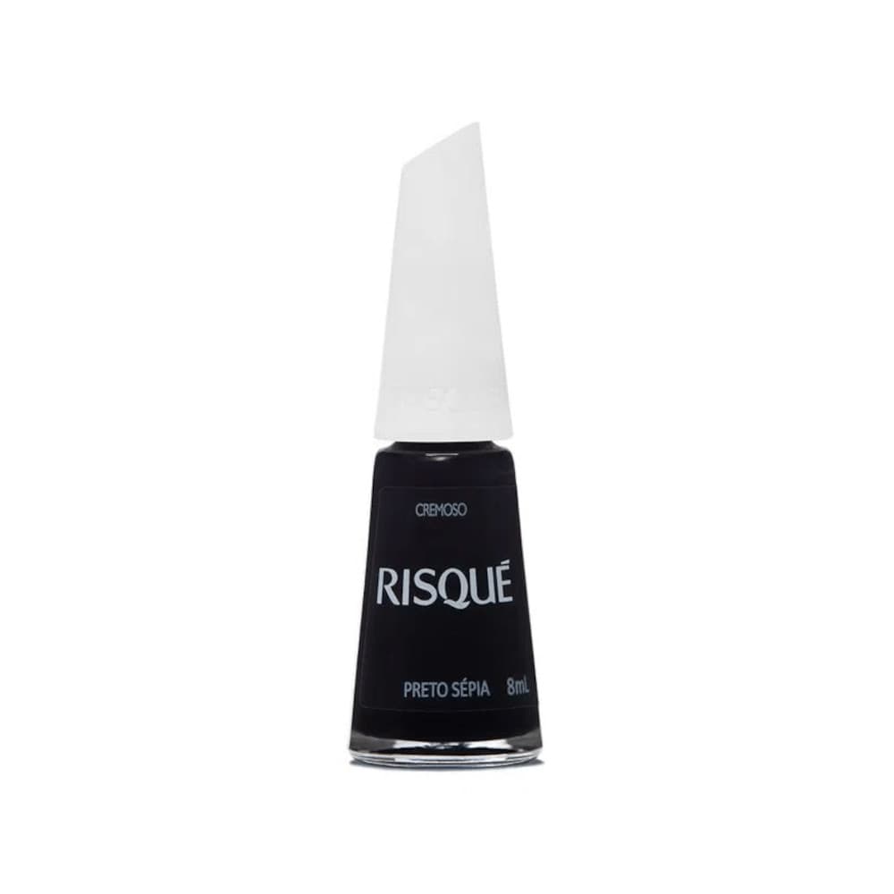 Esmalte Risqué Escuro Cremoso Preto Sépia