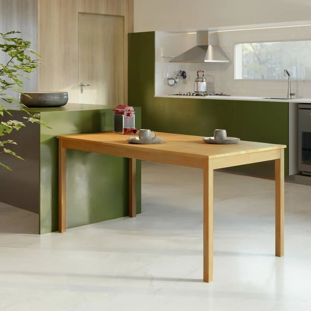 Mesa de Jantar 6 Lugares Madeira Maciça Mandacaru Yescasa Amêndoa