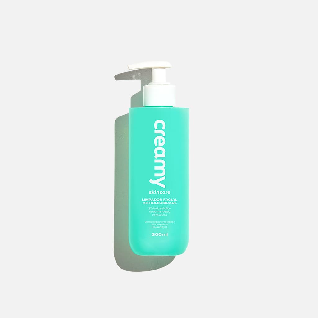 LIMPADOR FACIAL ANTIOLEOSIDADE 300ML - CREAMY