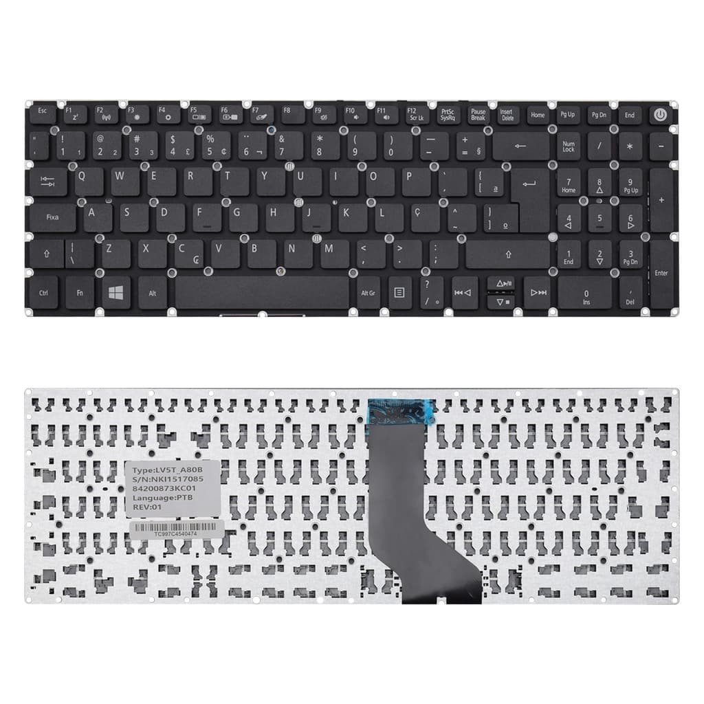 Teclado para Notebook Acer Aspire F5-573-521B ABNT2 - F2 WI-FI