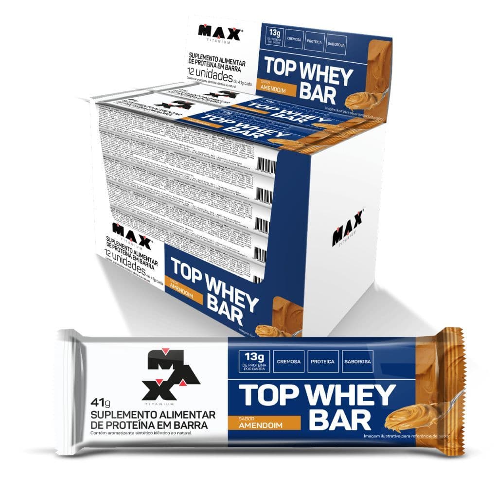 Top Whey Bar 12 De 41g Max Titanium
