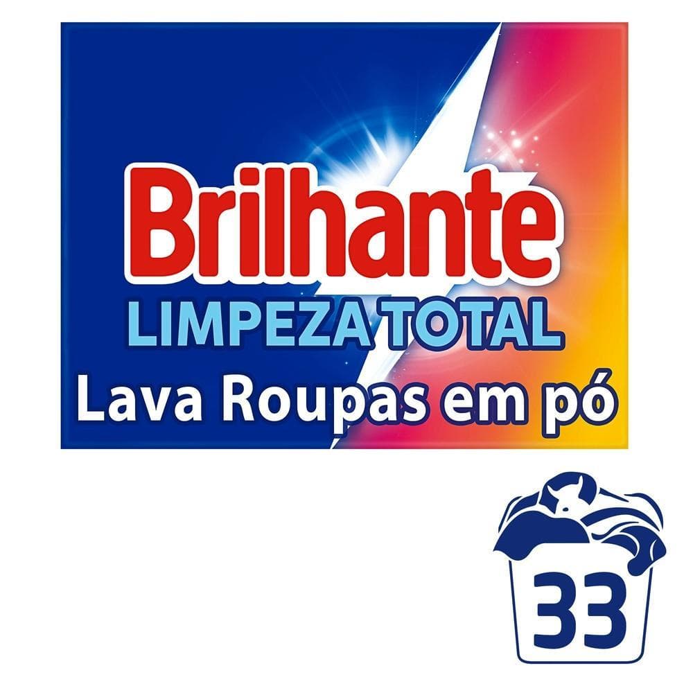 Lava Roupas em Pó Brilhante Roupas Brancas e Coloridas Limpeza Total 2,2kg