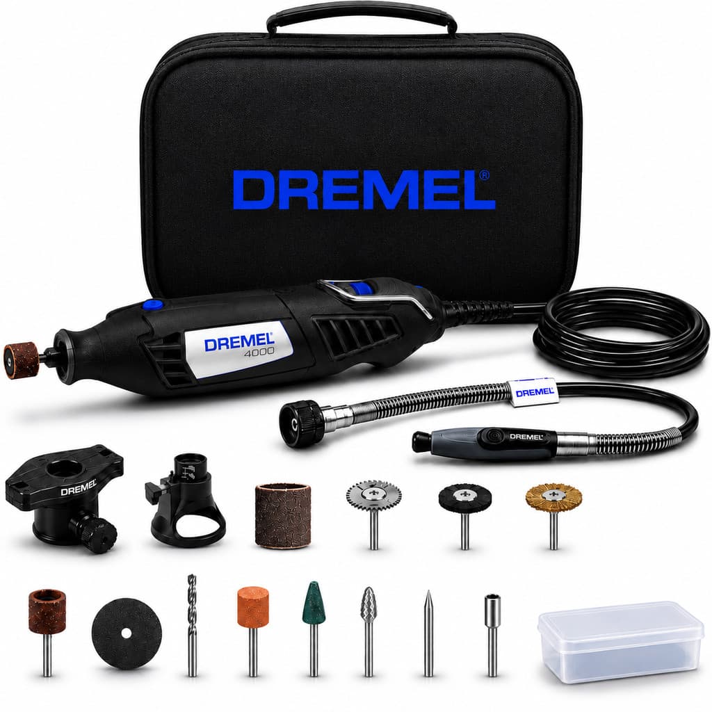 Micro Retífica Dremel 4000 Elétrica 220V 175W 52 Acessórios + Bolsa
