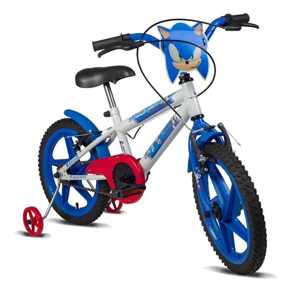 Bicicleta Infantil Verden Sonic Aro 16 Com Rodinhas Laterais