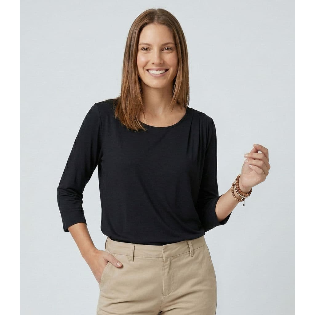 Blusa Feminina Manga 3/4 Endless Preto