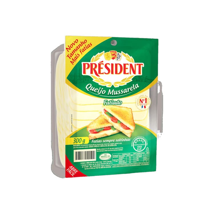 President Queijo mussarela fatiado 300g