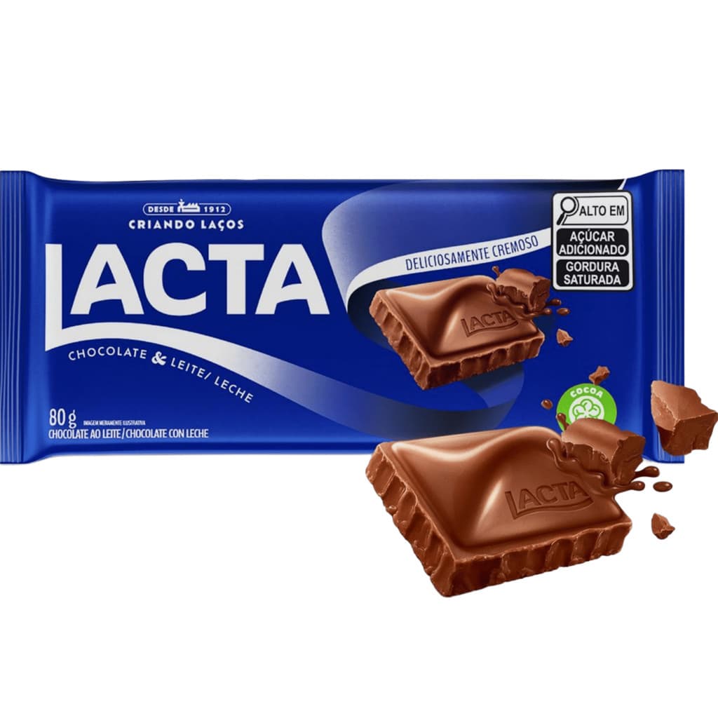 Lacta Chocolate Ao Leite 80g