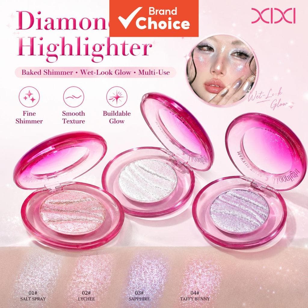 XIXI D-814 Diamante Iluminador Em Pó Fino Brilho Radiante Escolha Multiuso Maquiagem Oficial Acessível