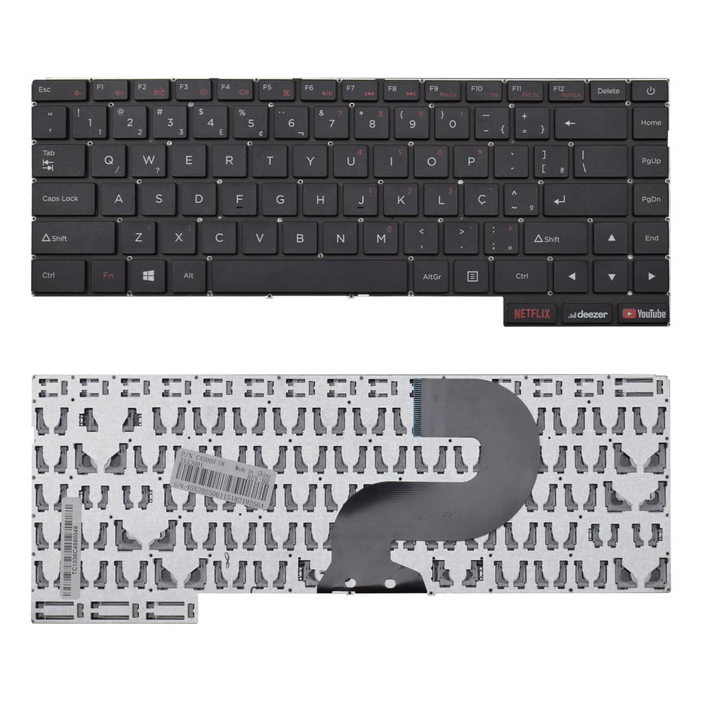 Teclado para Notebook Positivo Motion C4500D ABNT2 Preto