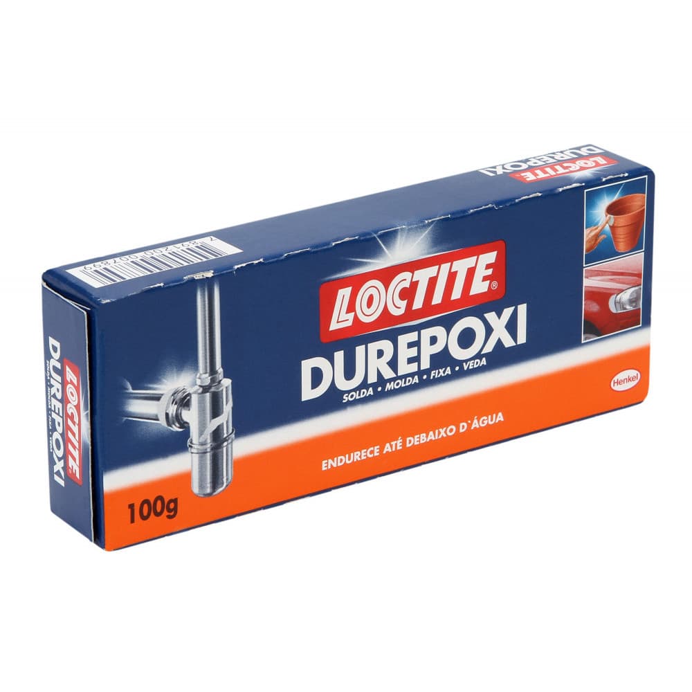 Durepoxi Loctite, Massa Epóxi Cinza, Prova d'Água, 1x100g