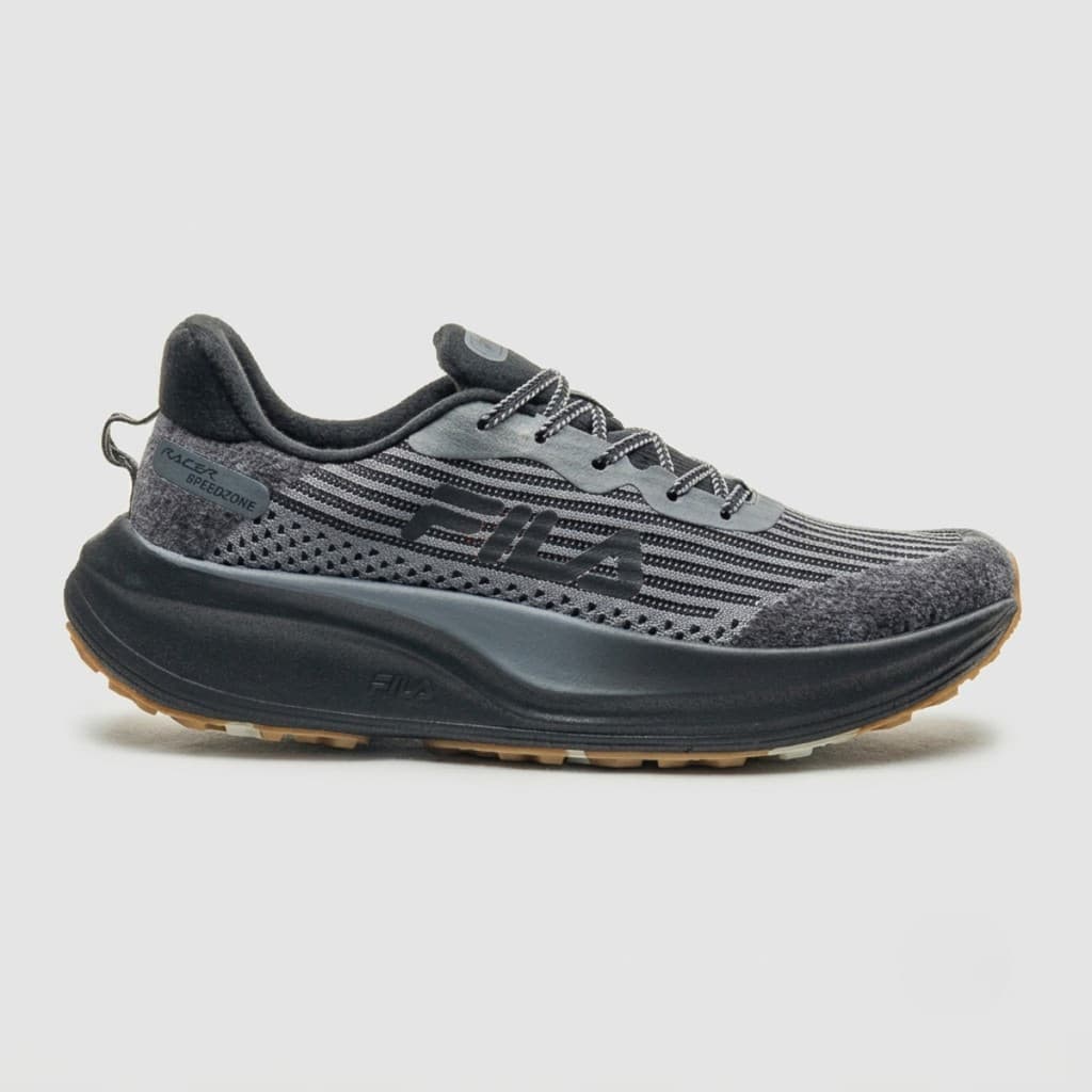 Tênis Fila Racer Speedzone TR Masculino Corrida Trilha Preto Cinza