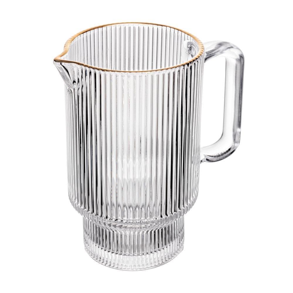 Jarra Wolff Lines com Fio de Ouro 900ml Cristal Ecológico