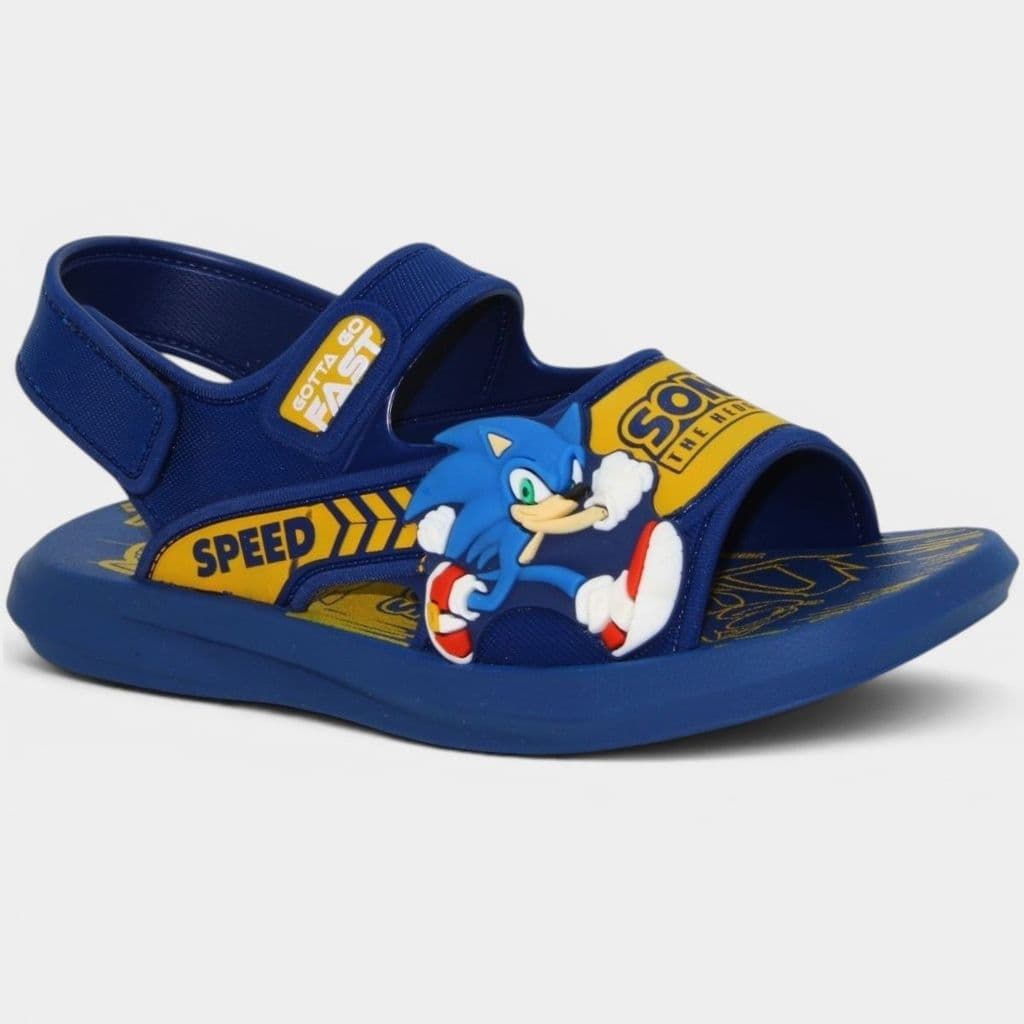 Sandália Sonic Rush Grendene Kids Menino - Marinho e Azul Escuro