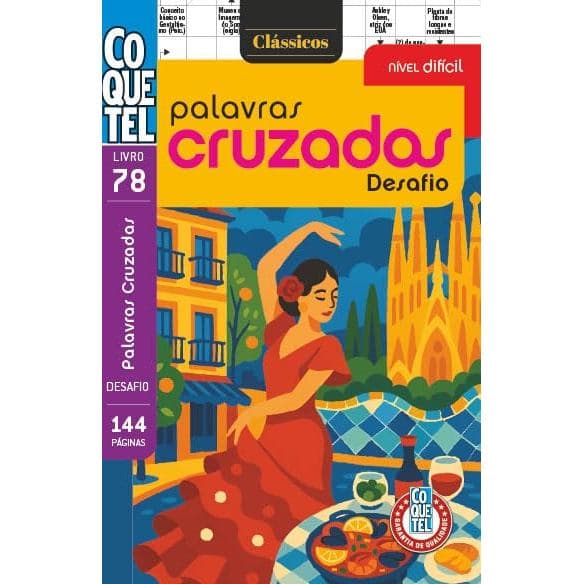 Livro Coquetel Palavras-Cruzadas 78 | Nível Difícil