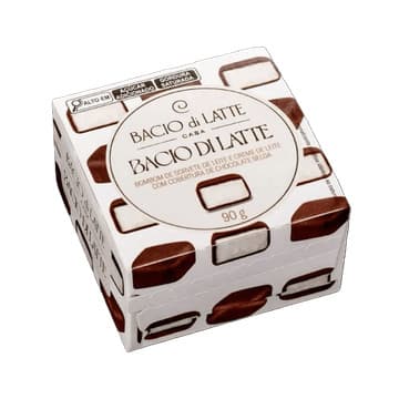 Bacio di Latte Bombom de Sorvete de Leite com Cobertura Chocolate Belga 90g