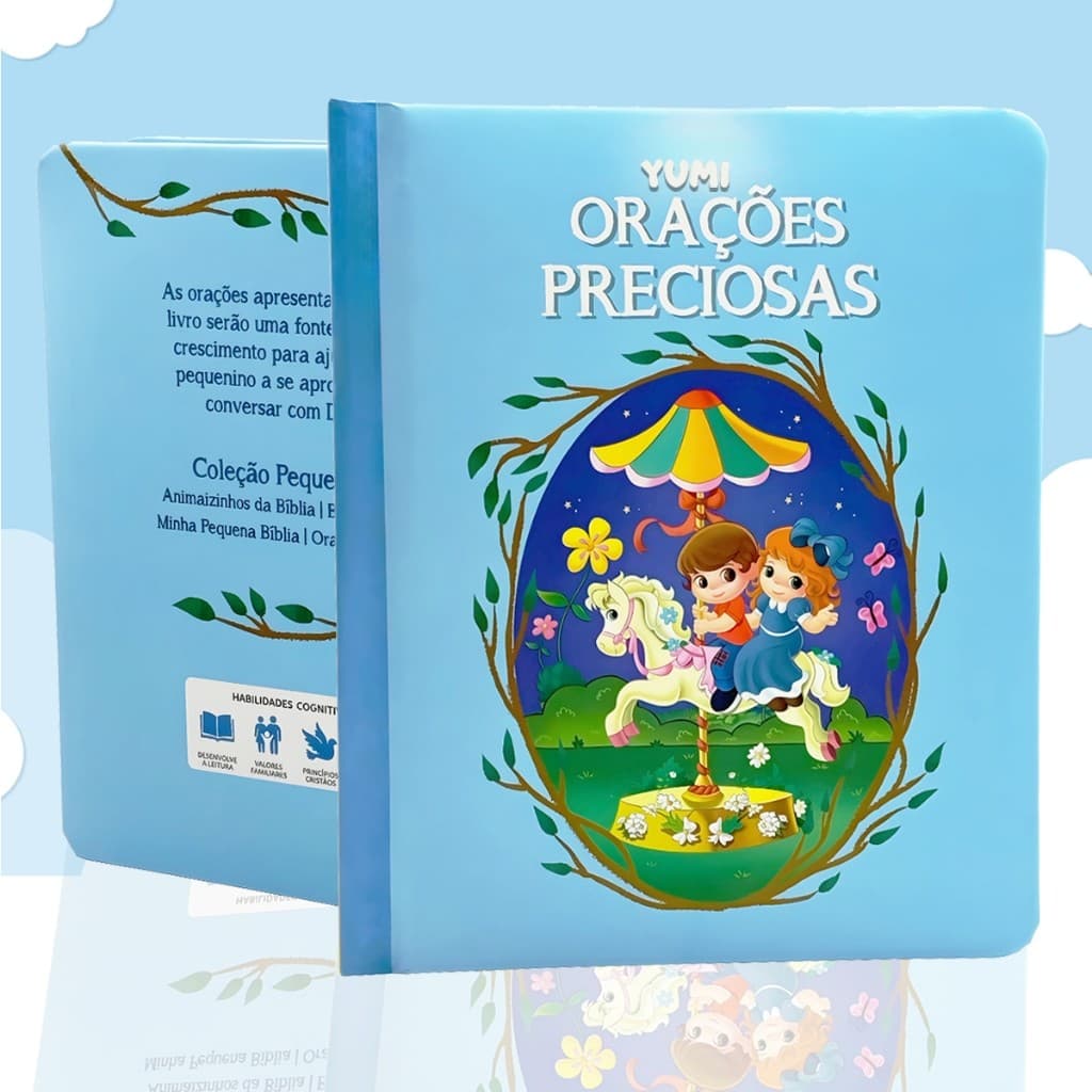 Orações Preciosas Capa Dura 0 A 8 Anos Livro Infantil Lindas Orações Almofadado Folhas Duras Premium