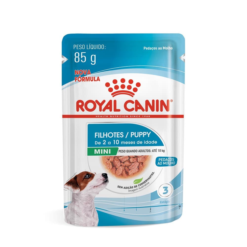 Ração Úmida Mini Puppy para Cães Filhotes de Porte Pequeno 85g Royal Canin