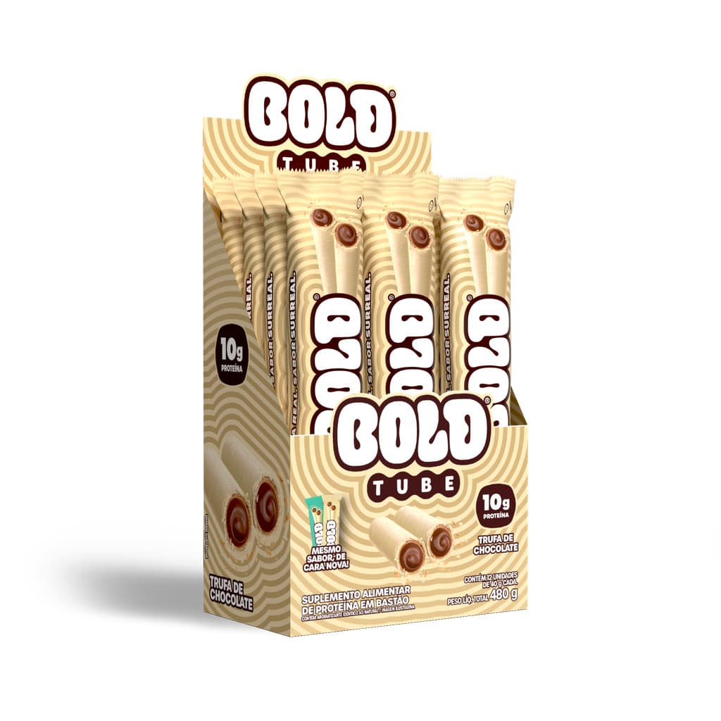 Chocolate Proteico BOLD Tube Trufa de Chocolate 10g de Proteína  (12 unidades)