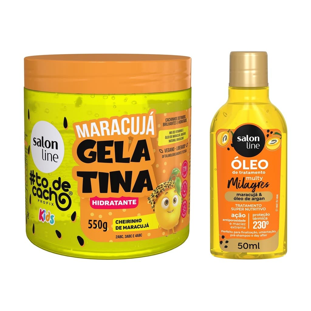 Kit Maracujá com Gelatina e Óleo de Tratamento