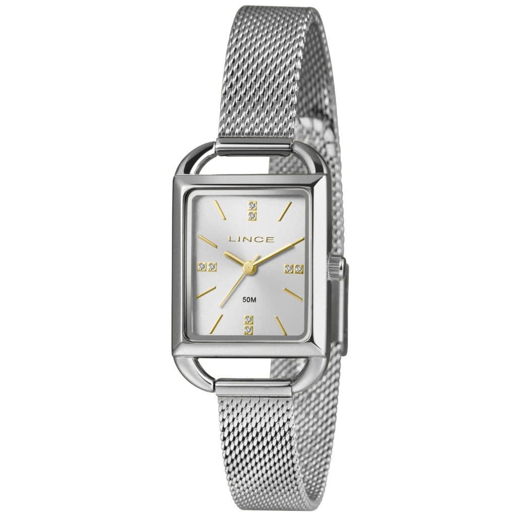 RELÓGIO LINCE FEMININO PRATEADO RETANGULAR LQM4790L24 S1SX