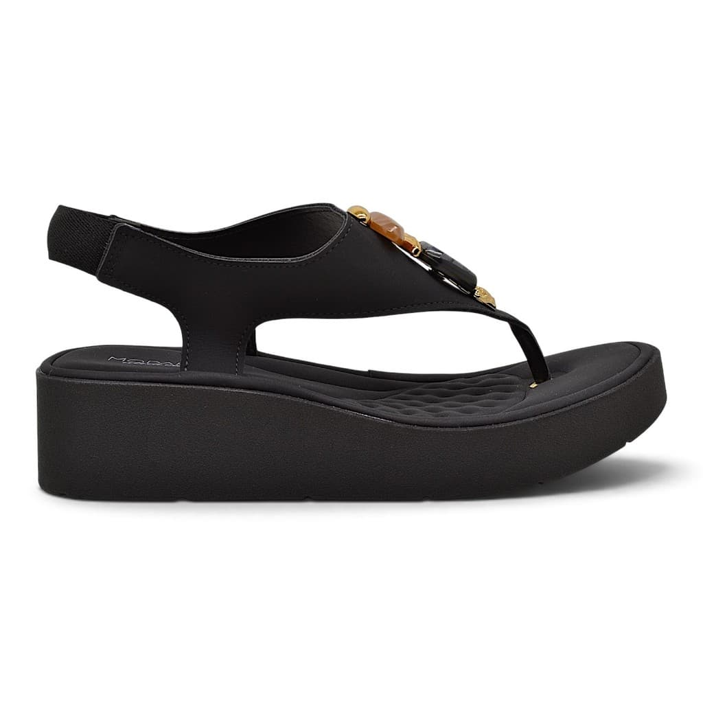 Sandalia Modare Feminina Anabela Ultra Conforto Pedraria