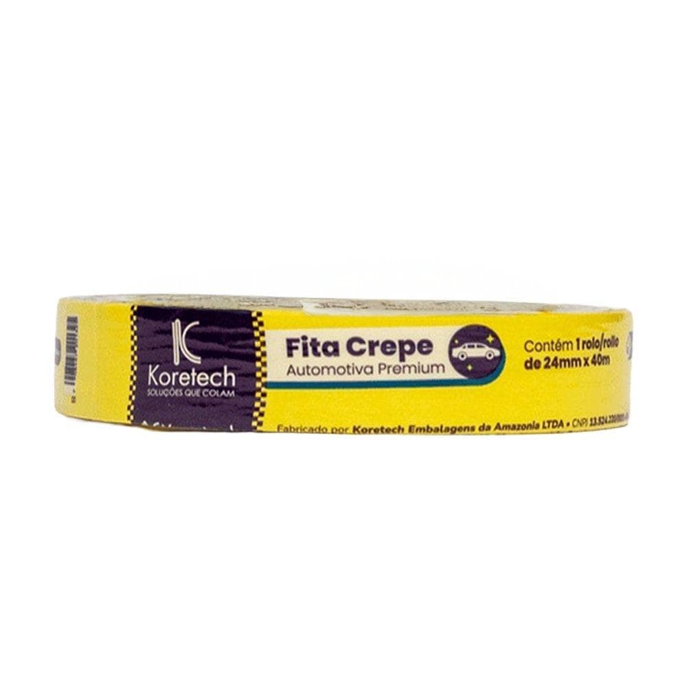 Fita Crepe Pratik Automotiva Amarelo 18mmX40m