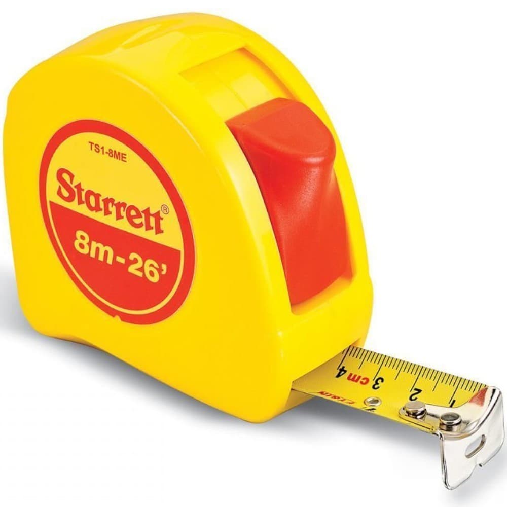Trena com fita de aço 25 mm x 8 m com trava - TS1-8ME - Starrett
