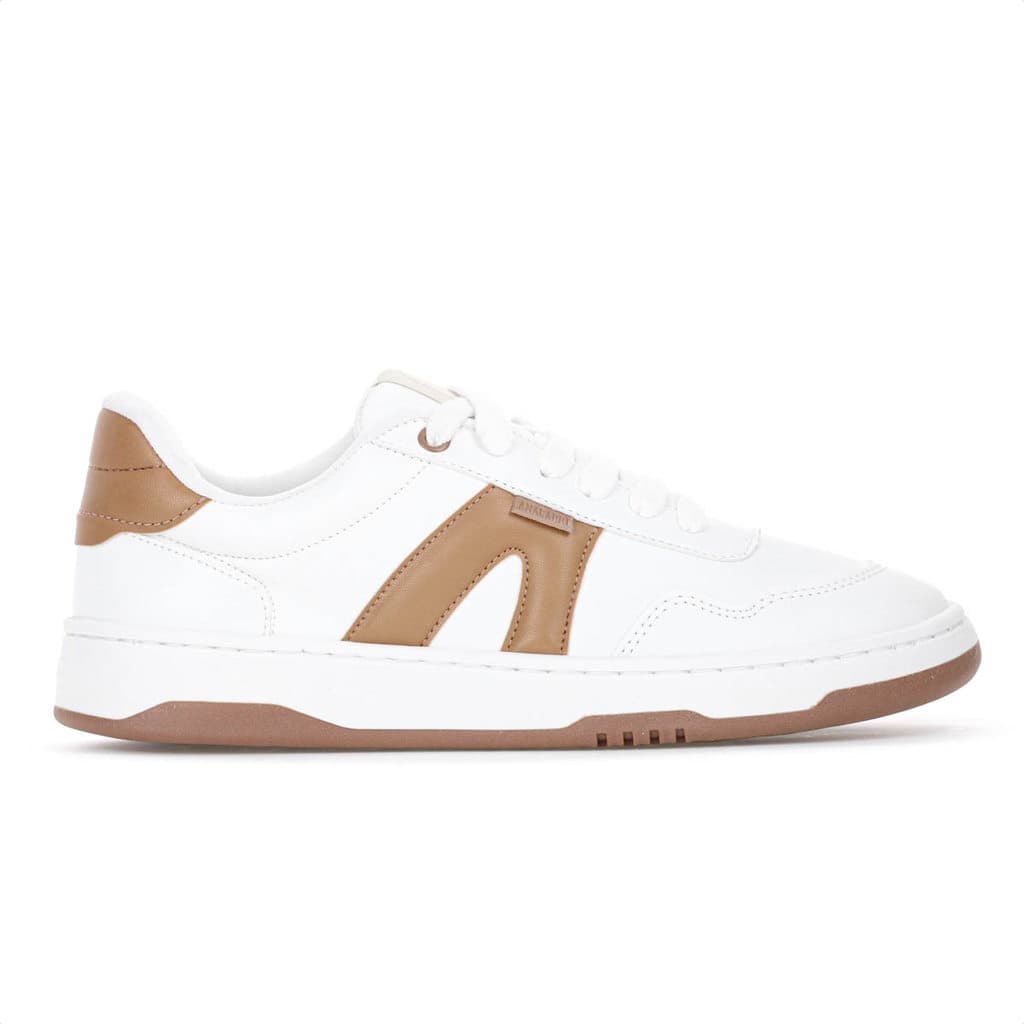 Tênis Anacapri AC1119 Branco e Marrom - Feminino