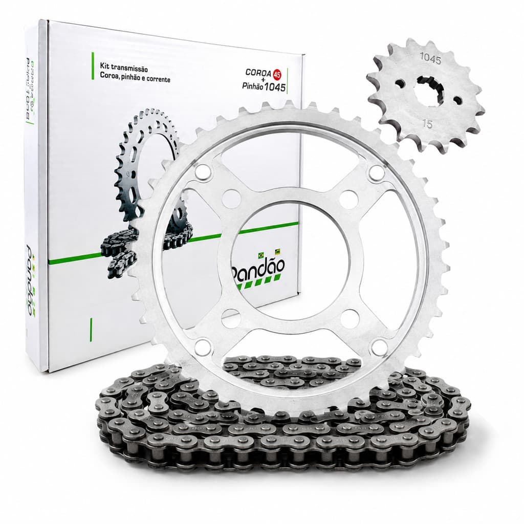 Kit Relação Transmissão Honda CG Titan e Fan 150 de 2004 até 2015 Similar Original