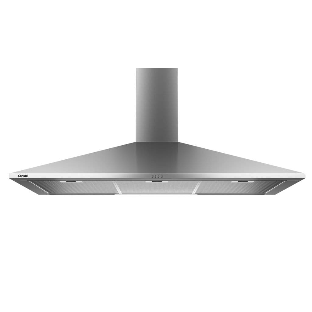 Coifa de Parede Consul 90cm Inox Piramidal 5 e 6 Bocas com Duplo Filtro - CA090BR