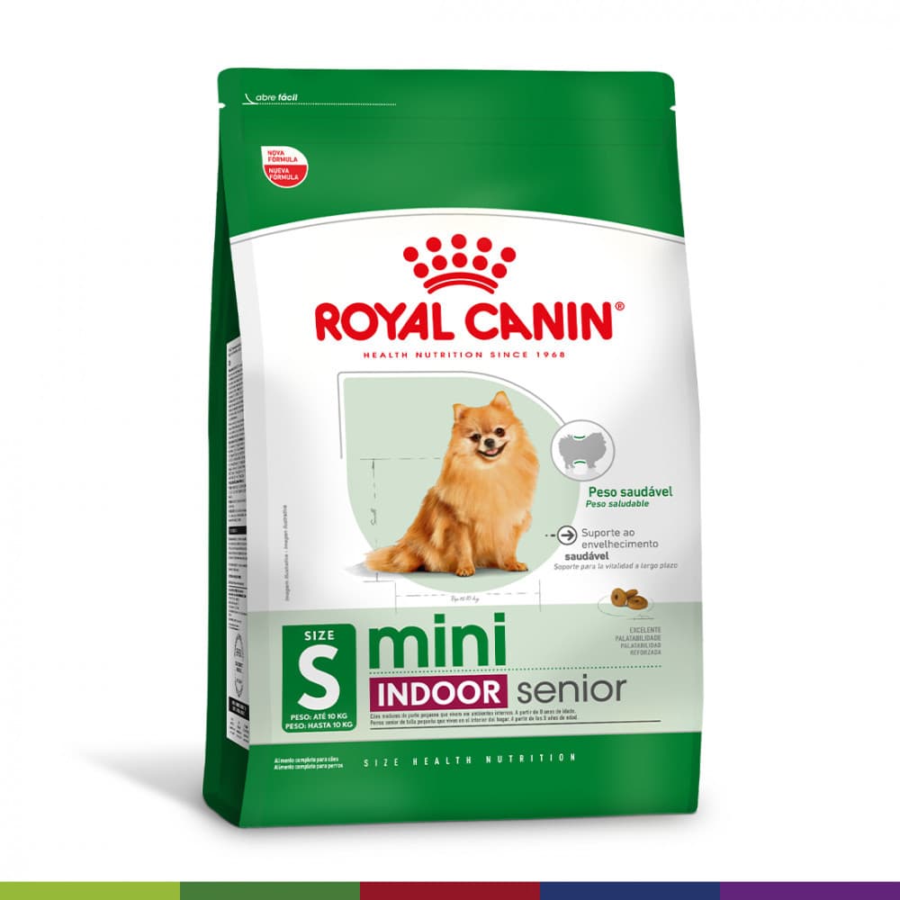 Ração Seca Mini Indoor Senior para Cães Idosos de Porte Pequeno com 8 Anos ou Mais 2,5Kg 2.5kg Royal Canin