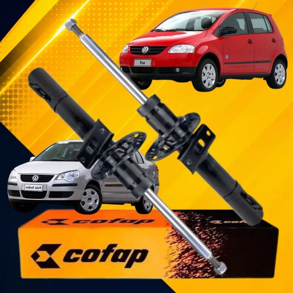 Par Amortecedor Dianteiro Vw Fox Spacefox 2006 A 2021 Polo 2002 A 2014 Cofap