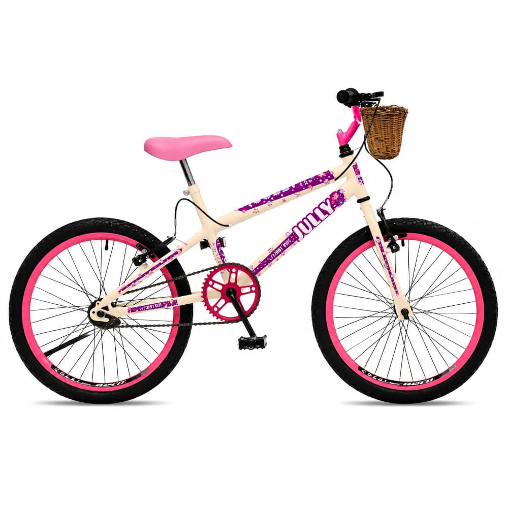 Bicicleta Infantil Jully A20 Com Cesta Cor Bege Retrol Colli