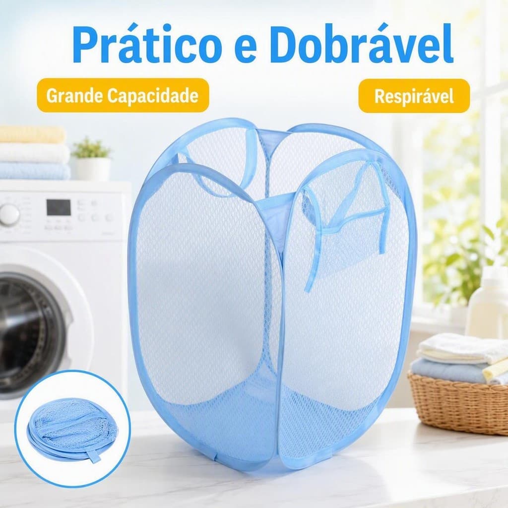 1 Rosa/Preto/Azul Cesto De Roupa Caixa Dobrável Para Armazenagem E Organização De Vestuário Brinquedos